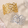 Wide Opening Cut Out Starfish 316L Stainless Steel 18K Gold Plated Electroplated Bracelet For Women