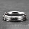 Wide Titanium Steel Rings With Electroplated Finish Minimalist Geometric Couple Band Jewelry