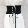 Wide Woven Fabric Waist Belt For Women With Knotted Bow Detail And Zipper Closure Skirt Accessory