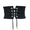 Wide Woven Fabric Waist Belt For Women With Knotted Bow Detail And Zipper Closure Skirt Accessory