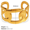 Widebrimmed Electroplated 316L Stainless Steel Bracelet Minimalist Geometric Style Women's