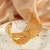 Widebrimmed Electroplated 316L Stainless Steel Bracelet Minimalist Geometric Style Women's