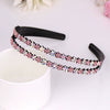 Widebrimmed Hairband Hair Accessories For Women Rhinestone Plum Blossom Painted