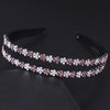 Widebrimmed Hairband Hair Accessories For Women Rhinestone Plum Blossom Painted