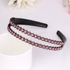 Widebrimmed Hairband Hair Accessories For Women Rhinestone Plum Blossom Painted