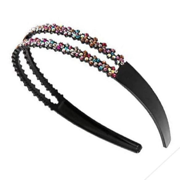 Widebrimmed Hairband Hair Accessories For Women Rhinestone Plum Blossom Painted