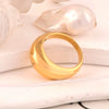 Widefaced Ring Stainless Steel Geometric Electroplating Unisex Hiphop Street Style