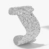 Widesided Irregular Texture Adjustable Open Bracelet In Stainless Steel With Electroplating Minimalist And Geometric Style