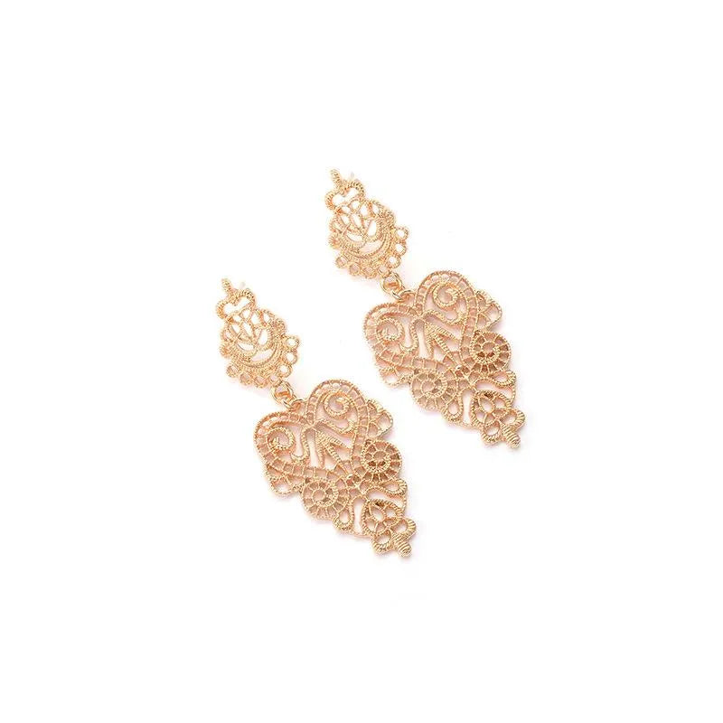 Fashion Leaf Plating Alloy Earrings