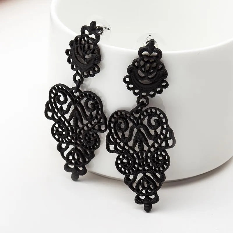 Fashion Leaf Plating Alloy Earrings