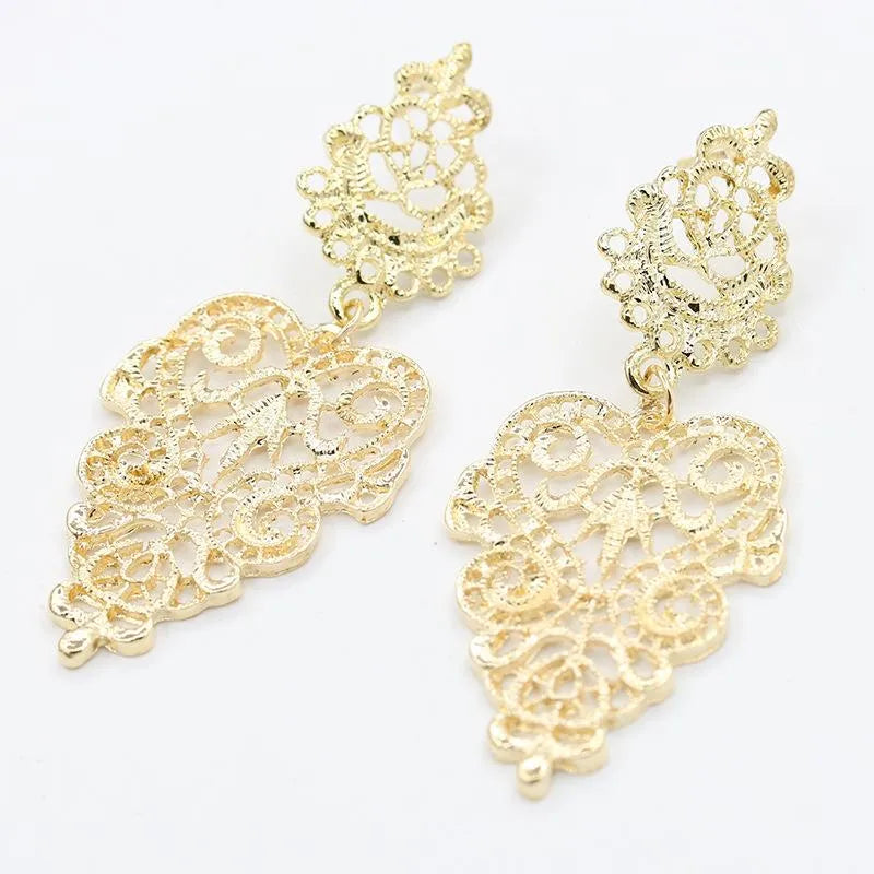 Fashion Leaf Plating Alloy Earrings