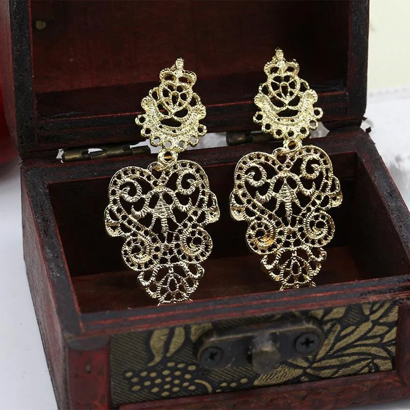 Fashion Leaf Plating Alloy Earrings