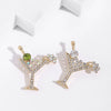 Wine Glass Brooch Alloy Crystal Diamond Geometric Light Luxury Electroplated Clothing Accessories