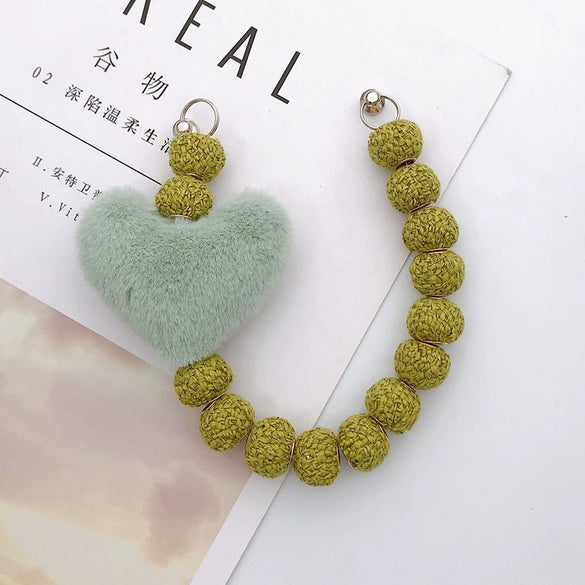 Winter Plush Handmade Love Hand Chain Jewelry Accessories