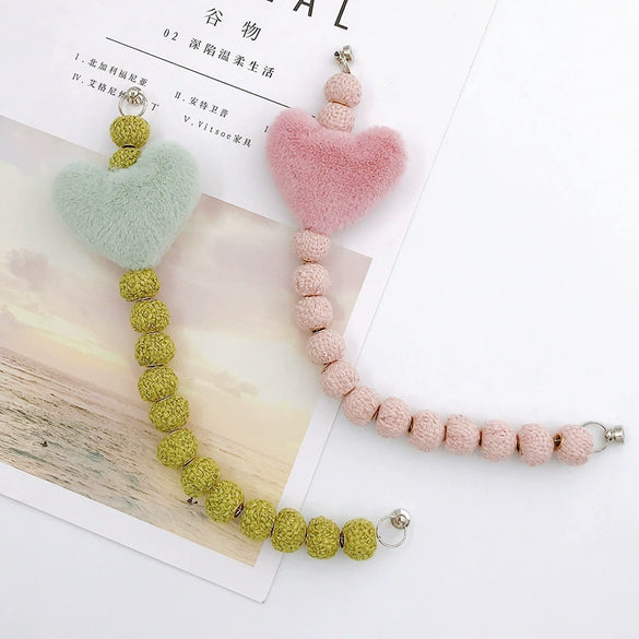 Winter Plush Handmade Love Hand Chain Jewelry Accessories