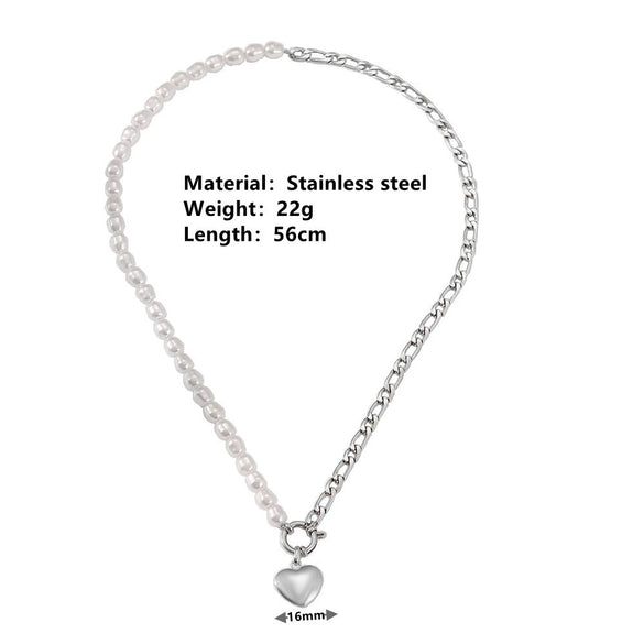 Winter Titanium Steel Necklace Bracelet Suit With Geometric Pattern For Women