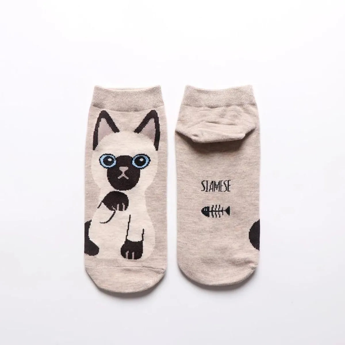 Women&#39;S Cotton Socks Wholesale Cute Cartoon Cat Female Boat Socks Fashion Wild Short Socks