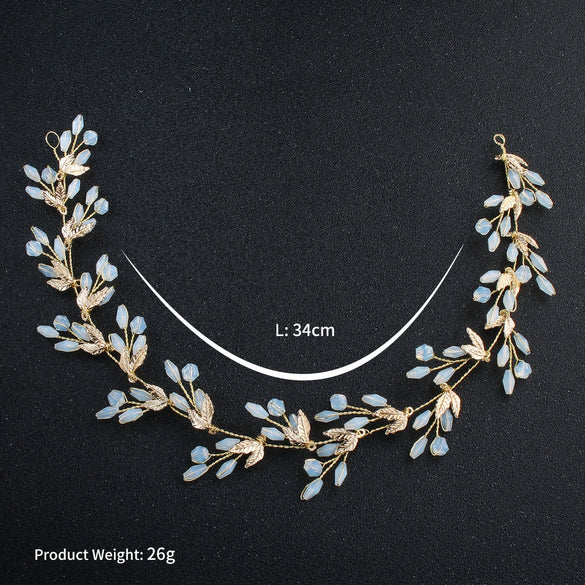 Women Alloy Flower Bridal Headband Crystal Headwear For Wedding And Photo Accessories
