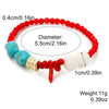 Women Beaded Turquoise Bracelet Handmade Geometric Style