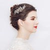 Women Bridal Hairpin Comb Set Alloy Rhinestone Handmade Flower Pearl Hair Accessories Wedding Headdress