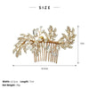 Women Bridal Hairpin Comb Set Alloy Rhinestone Handmade Flower Pearl Hair Accessories Wedding Headdress