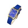 Women Casual Fashion Square Quartz Watch Leather Pu Stainless Steel