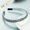 Women Crystal Handmade Beaded Hairband Thin Edge Fashion Simple Pressed Hair Accessory
