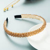 Women Crystal Handmade Beaded Hairband Thin Edge Fashion Simple Pressed Hair Accessory