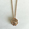 Women Earrings Alloy Gold Inlaid Camellia Hollow Style