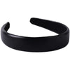 Women Elegant French Style Pu Leather Hair Band Handmade Simple Geometric Headband Hair Accessory