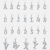 Women Fashion English Alphabet 925 Silver Necklace With Moissanite Inlay And Cross Chain