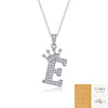 Women Fashion English Alphabet 925 Silver Necklace With Moissanite Inlay And Cross Chain