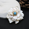 Women Fashion Freshwater Pearl Handmade Baroque Flower Brooch With Electroplating
