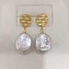 Women Fashion Ol Natural Freshwater Baroque Pearl Earrings With S925 Sterling Silver Needle And 18K Goldfilled And Alien Shape