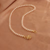 Women Freshwater Pearl Necklace Alloy Copper Beads Flower Buckle Electroplating Fashion Retro Design