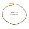 Women Handmade Natural Pearl Natural Stone Huangbei Crystal Stainless Steel Geometric Style Necklace With Electroplating