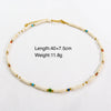 Women Handmade Natural Pearl Natural Stone Huangbei Crystal Stainless Steel Geometric Style Necklace With Electroplating