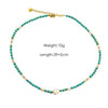 Women Handmade Natural Pearl Natural Stone Huangbei Crystal Stainless Steel Geometric Style Necklace With Electroplating