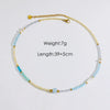 Women Handmade Natural Pearl Natural Stone Huangbei Crystal Stainless Steel Geometric Style Necklace With Electroplating