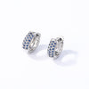 Women Light Luxury Round Cartoon Zircon Inlaid Copper Earrings Simple Style