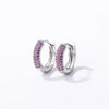 Women Light Luxury Round Cartoon Zircon Inlaid Copper Earrings Simple Style