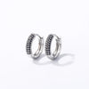 Women Light Luxury Round Cartoon Zircon Inlaid Copper Earrings Simple Style
