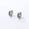 Women Light Luxury Round Cartoon Zircon Inlaid Copper Earrings Simple Style