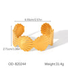 Women Marine Wind Stainless Steel Bracelet With Starfish Conch Shell Combination Vacuum Plating Manual