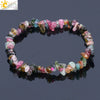 Women Natural Stone Minimalist Handmade Irregular Gravel Crystal Chip Bracelet