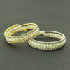 Women Pearl Handmade Geometric Threelayer Spiral Wide Bracelet