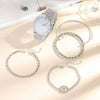 Women Quartz Watch Alloy Mesh Band Round Dial Stainless Steel Clasp Fashion Style