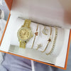 Women Quartz Watch Alloy Mesh Band Round Dial Stainless Steel Clasp Fashion Style