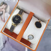 Women Quartz Watch Alloy Mesh Band Round Dial Stainless Steel Clasp Fashion Style