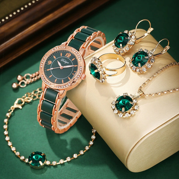 Women Quartz Watch Casual Lace Round Alloy Jewelry